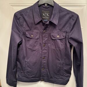 Armani Exchange Mens Size Med Navy light Bomber Jacket Two Pockets